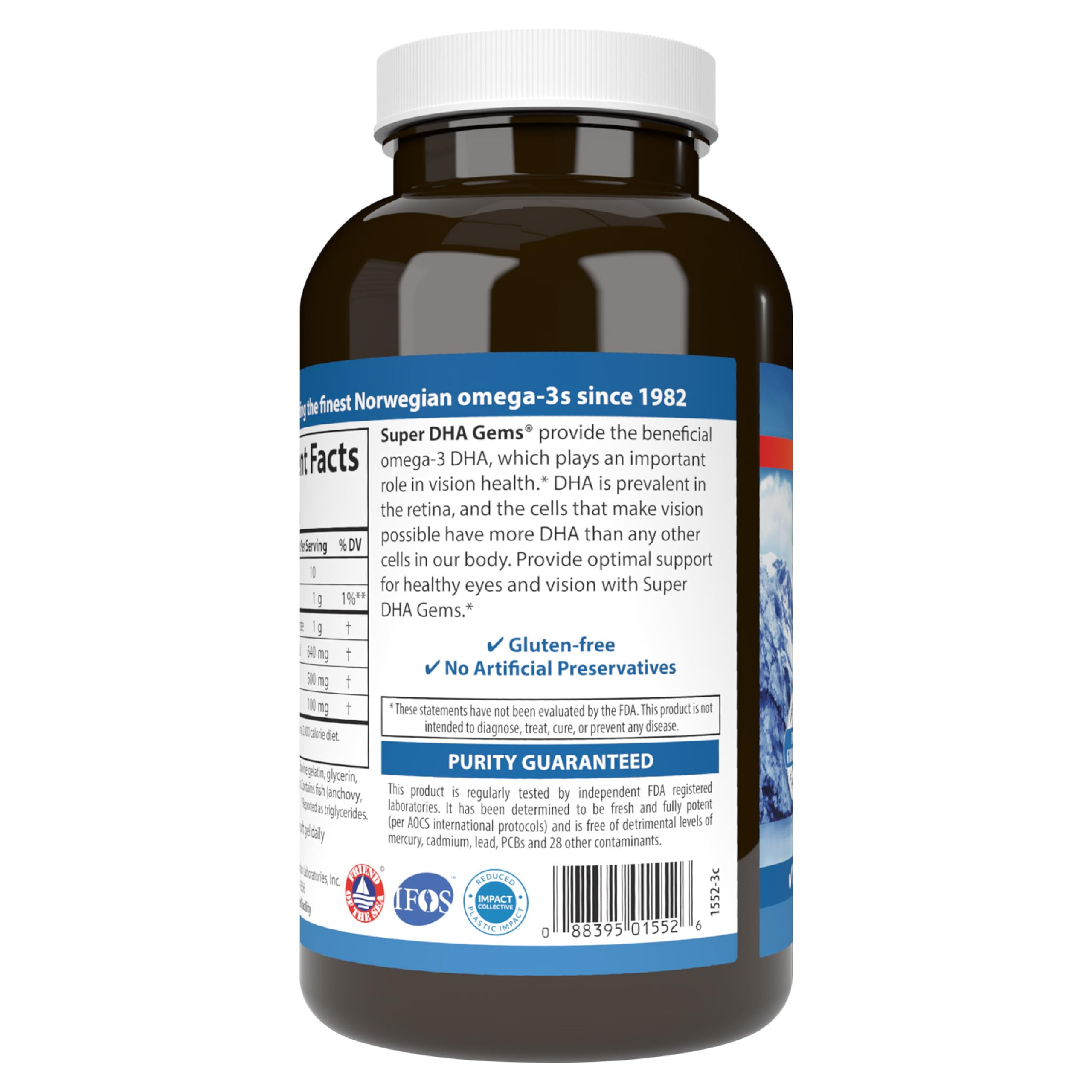 Carlson Super DHA 500 mg softgels daily use with water
