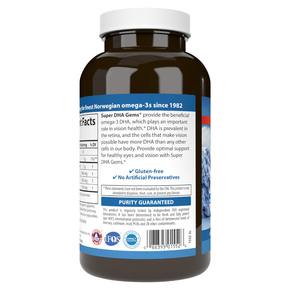 Carlson Super DHA 500 mg softgels daily use with water
