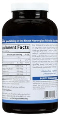 Carlson Super Omega-3 Gems bottle side—labels highlight potency and purity