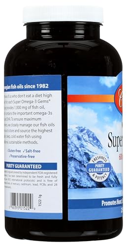 Carlson Super Omega-3 Gems packaging—sustainably sourced, IFOS and IGEN non-GMO certified