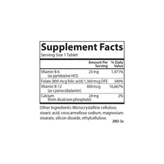 Carlson Tri-B label close-up noting non-GMO and purity standards.