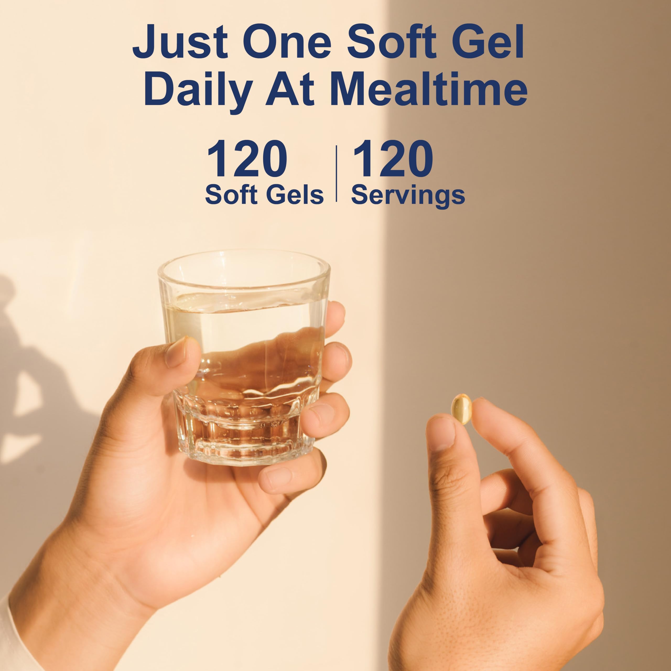 Carlson Vitamin D3 bottle with FDA-lab testing badge.