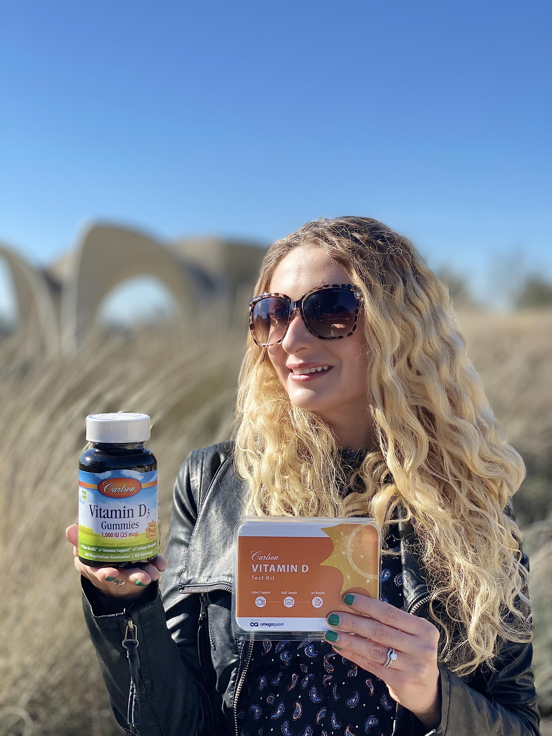 Carlson Vitamin D3 Gummies packaging shot emphasizes vegetarian formula