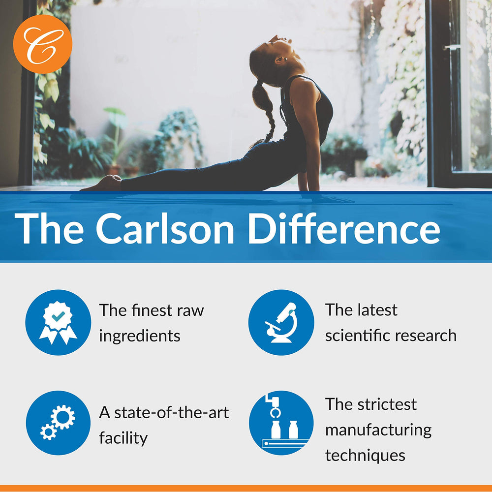 Carlson Zinc bottle close-up showcasing packaging quality and label details.