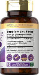 Carlyle Acidophilus capsules closeup with quick-release design for easy daily use