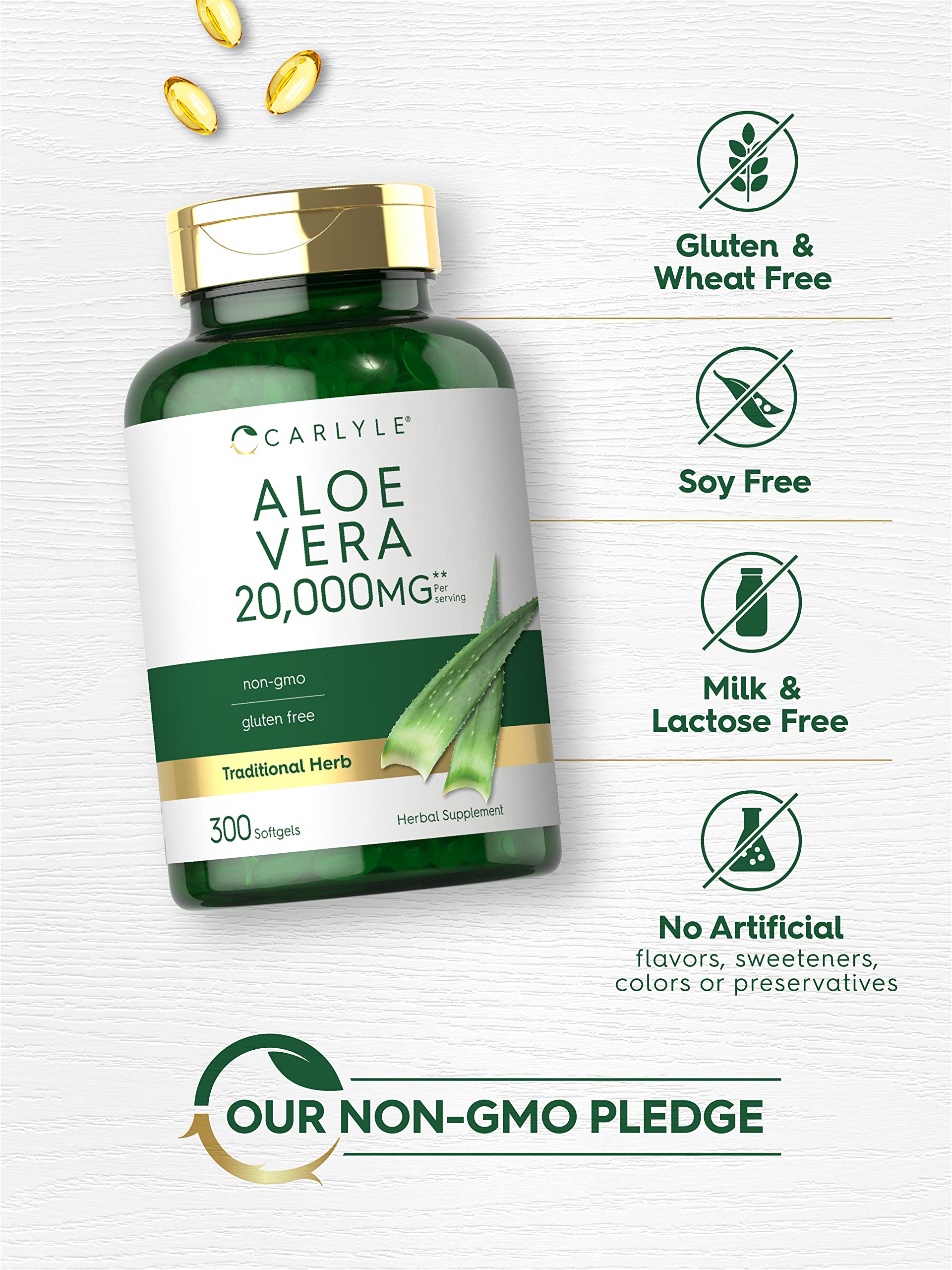 Carlyle Aloe Vera Softgel is lab-tested for trusted quality and ingredients.