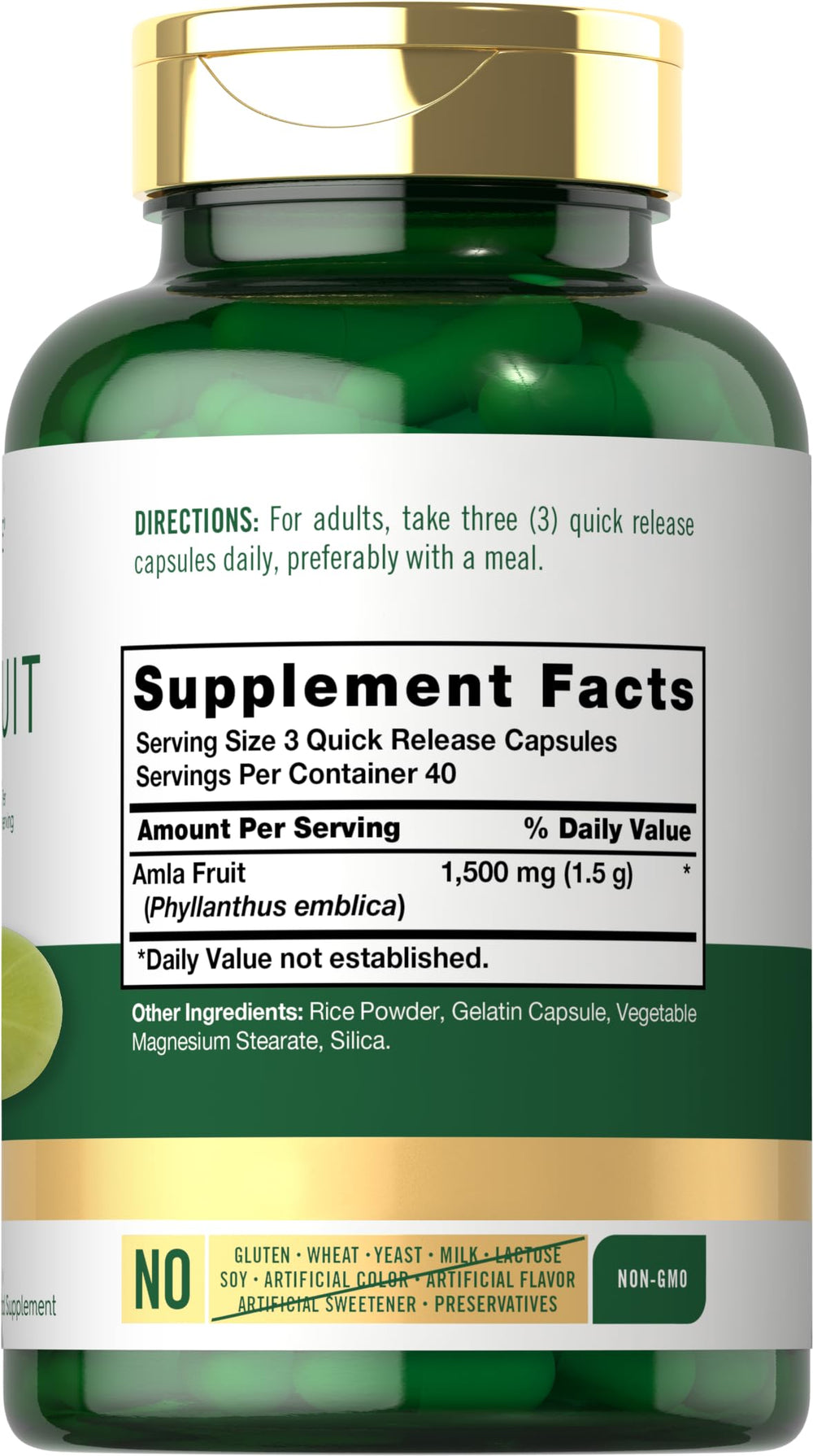 Carlyle Amla cápsulas en frasco de 120 cápsulas para comodidad diaria