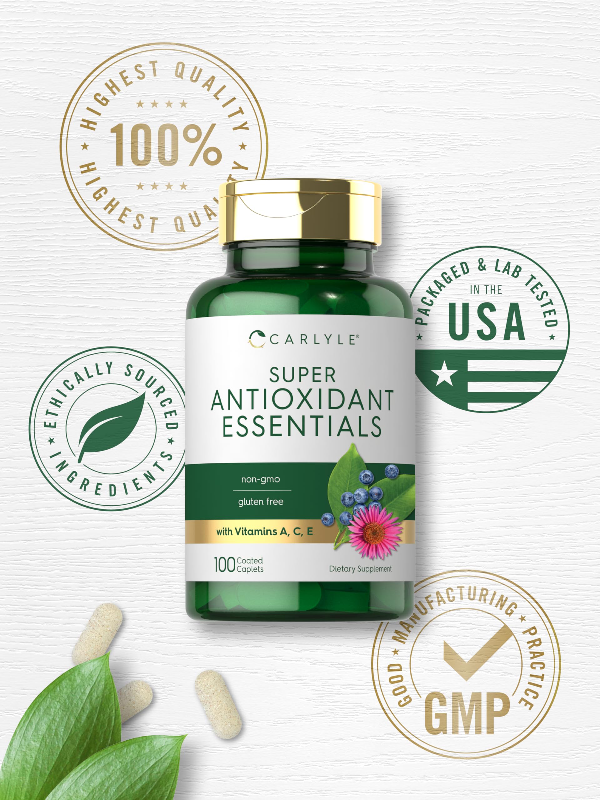 Sello de laboratorio garantiza calidad y pureza en Carlyle Antioxidantes.