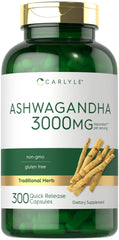 Carlyle Ashwagandha supplement bottle showing a convenient daily wellness option