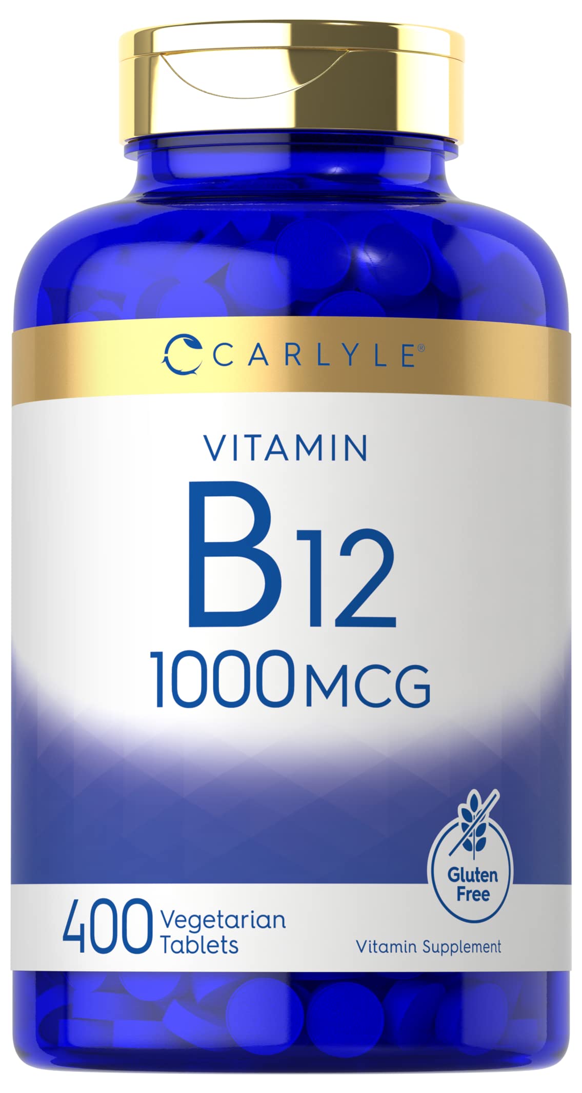 Carlyle B12 1000 mcg bottle front view for daily vegetarian wellness