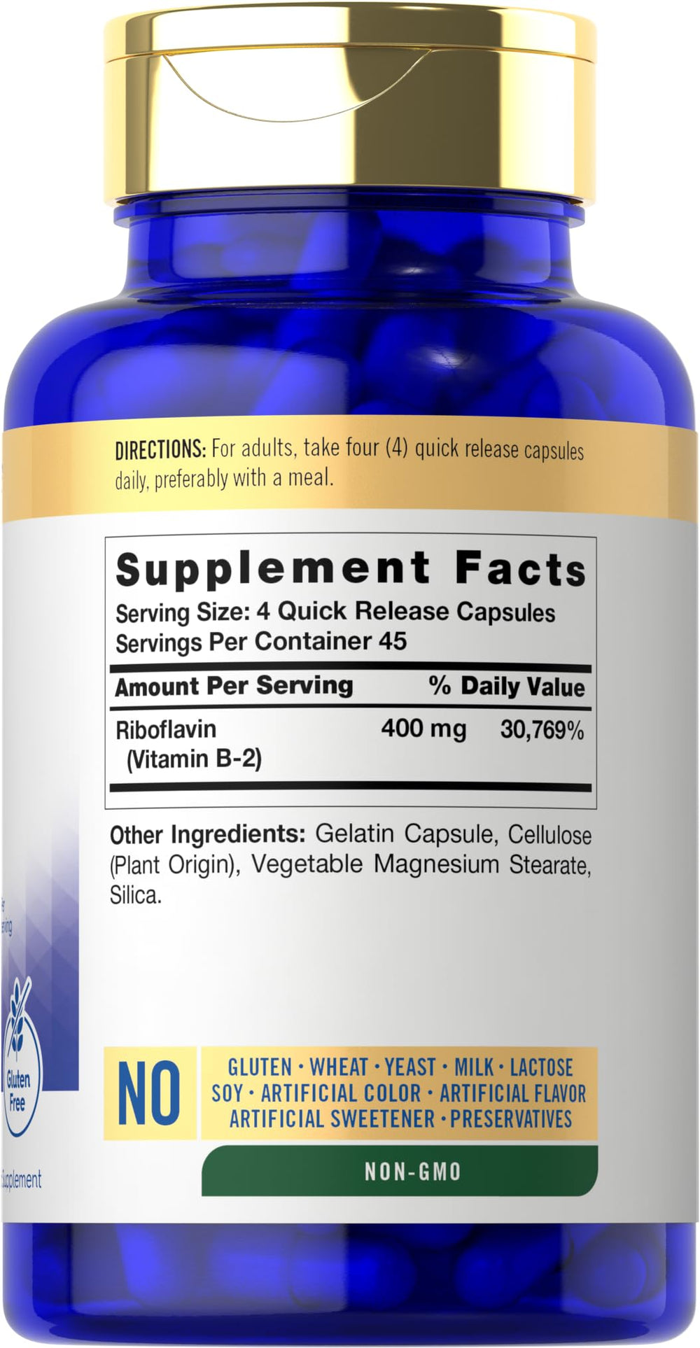 Carlyle B2 400mg bottle pour illustrating easy daily dosing routine