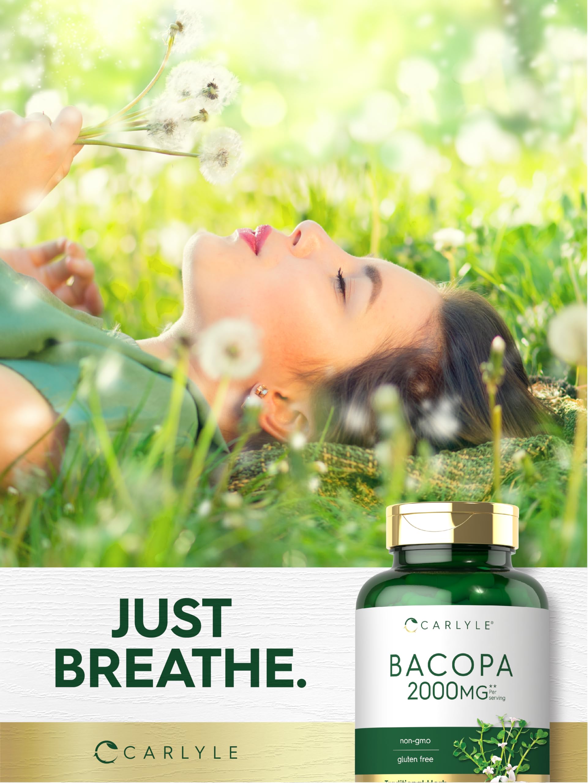 Carlyle Bacopa Capsules packaging emphasizes premium quality and manufacturing standards
