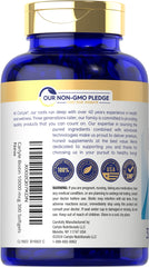 Carlyle Biotin 10000mcg softgels being poured for daily use.