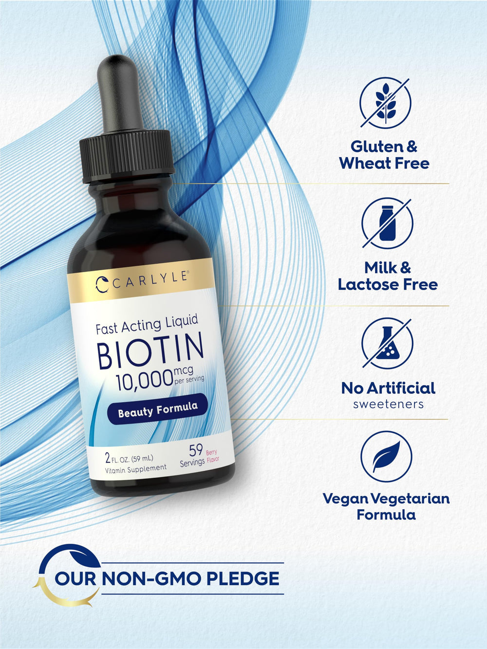 Carlyle Biotin lab-tested ingredients ensure purity and potency.