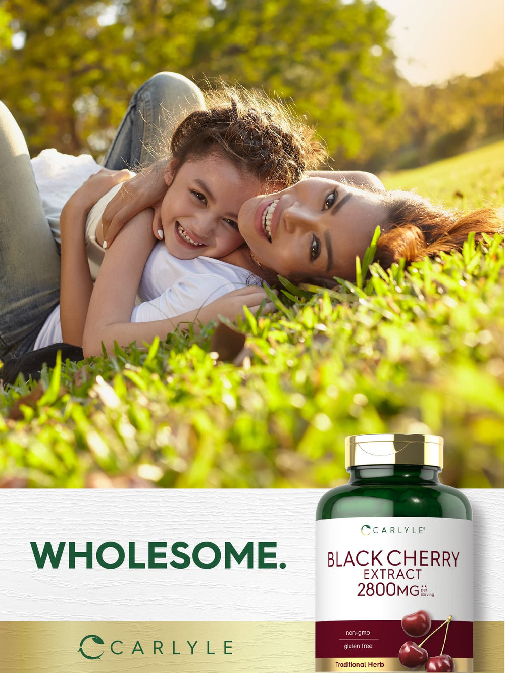 Ingredients panel on Carlyle Black Cherry Extract bottle.