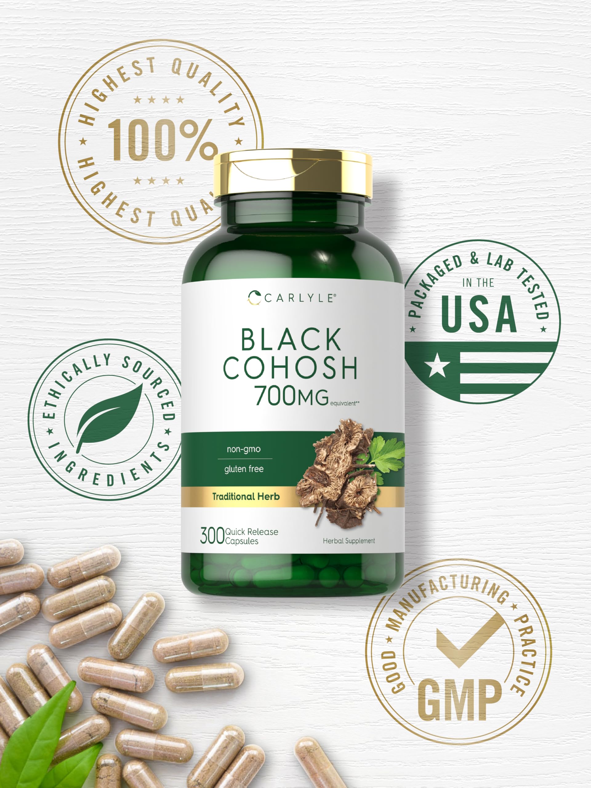 Illustration of Black Cohosh root extract used in Carlyle supplement