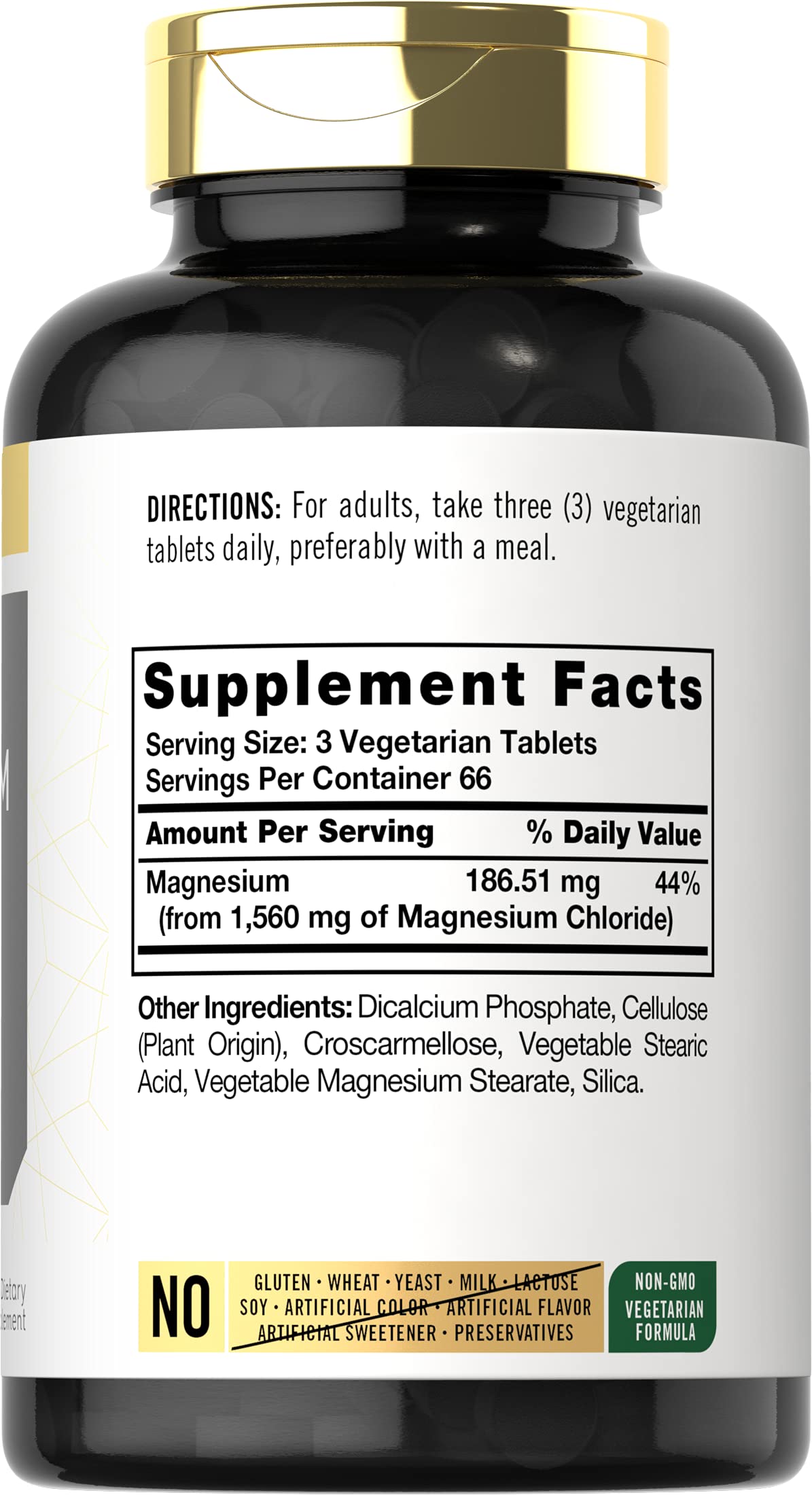 Carlyle bottle label closeup showcases quality-tested ingredients.
