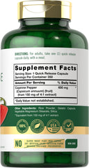 Carlyle Cayenne Pepper Capsules bottle-label-closeup highlights trusted ingredients and quality.