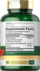 Carlyle Cayenne Pepper Capsules label front shows non-GMO claim