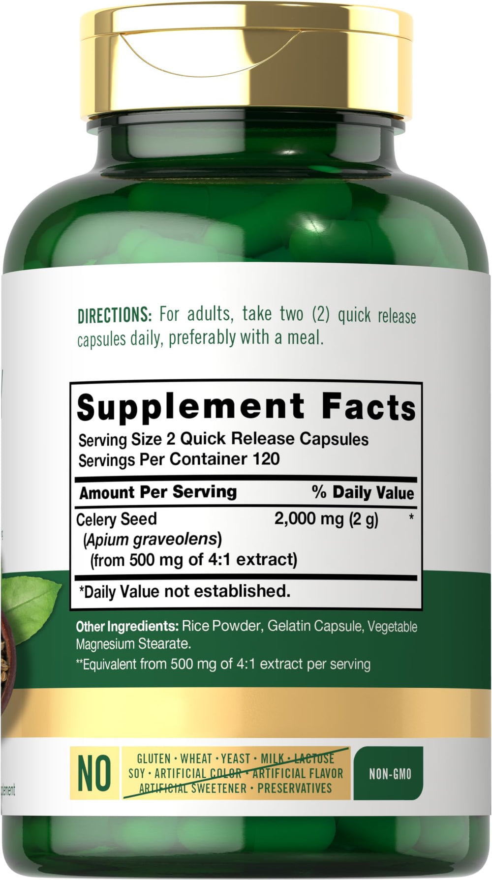 Carlyle Celery Seed Extract quick-release capsules for easy daily use.