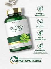 Carlyle Chanca Piedra packaging emphasizing premium, lab-tested ingredients.