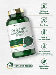 Carlyle Chlorella tablets, gluten-free and allergen-free daily capsules