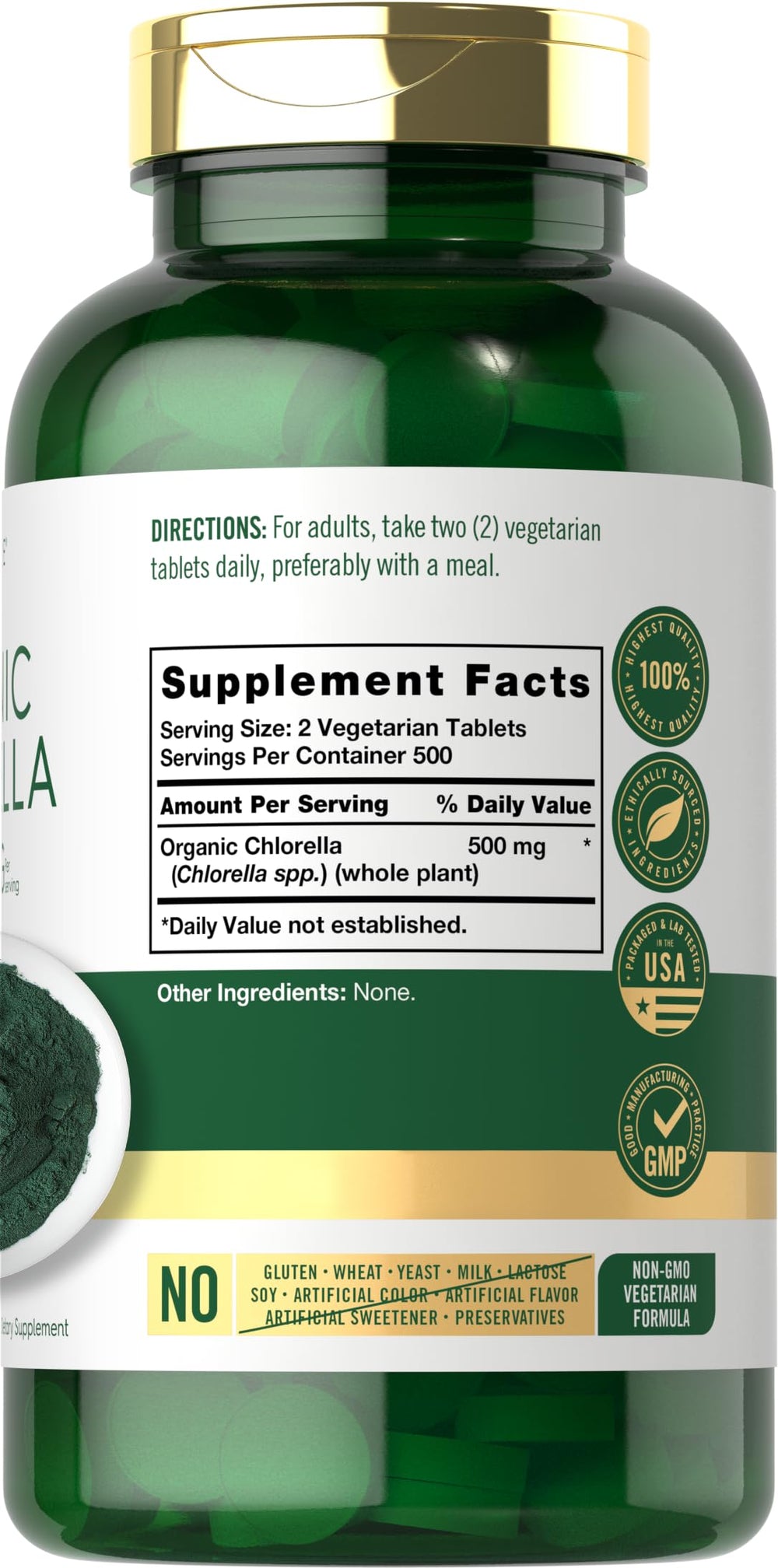 Carlyle Chlorella tablets capsules, quick-release design for busy mornings