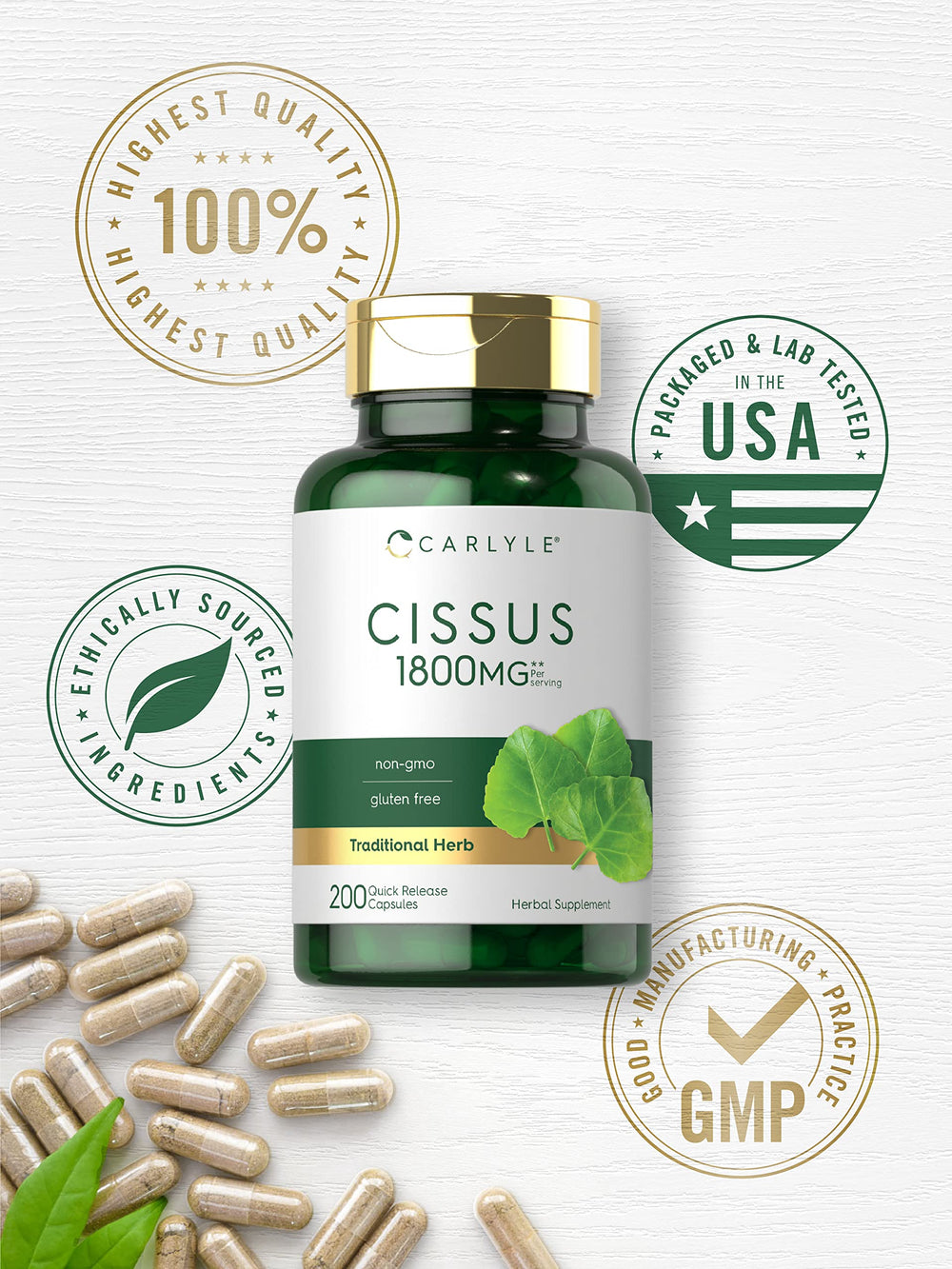 Box packaging of Carlyle Cissus Quadrangularis on shelf