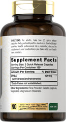Close-up of Carlyle DHEA capsules showing quick-release design.