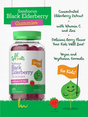 Carlyle Elderberry Gummies for Kids berry-flavored gummies visible and kid-friendly
