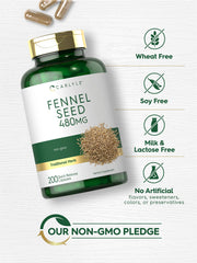 Carlyle Fennel Seed 480mg ingredients panel
