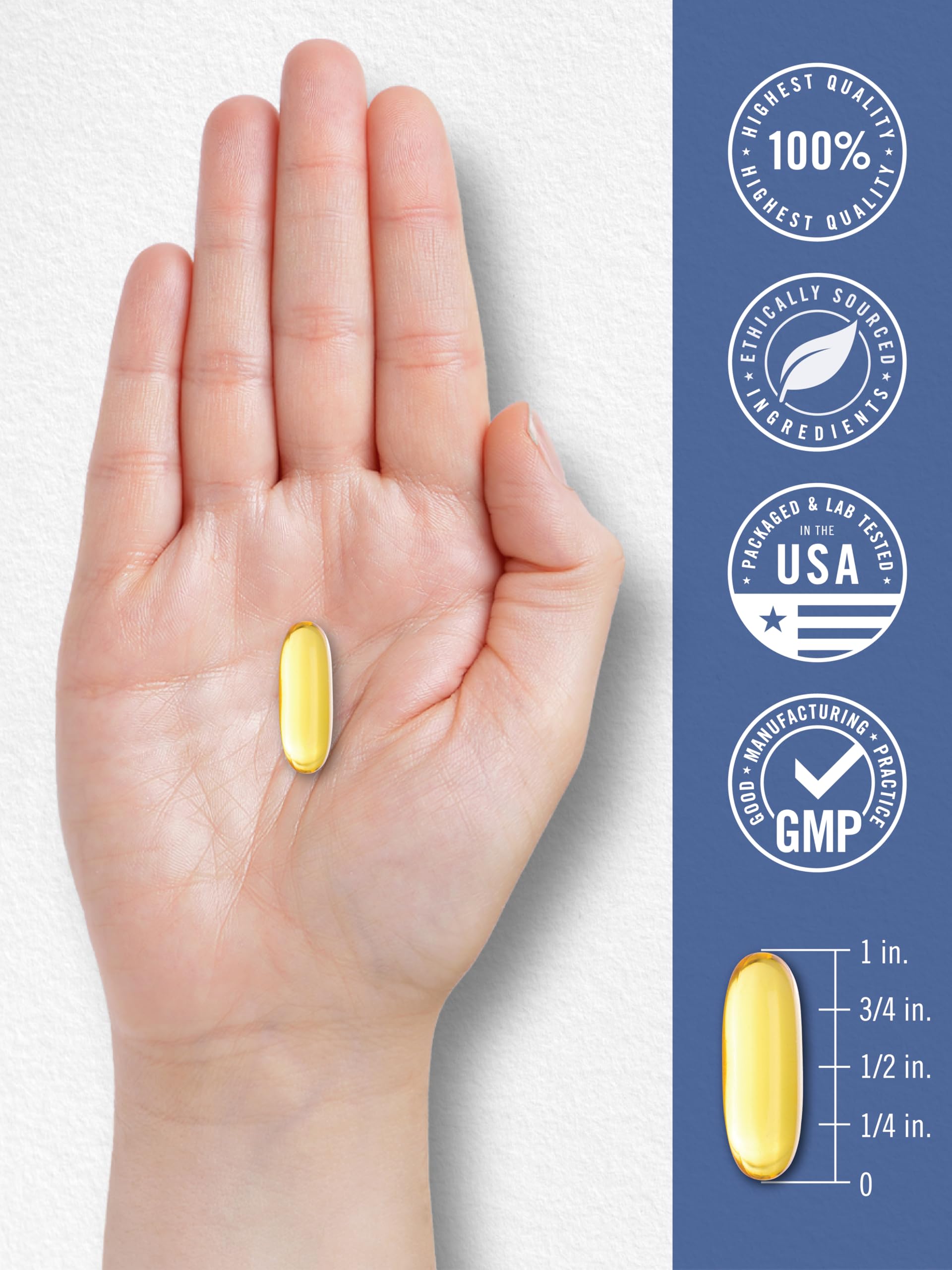 Bright lemon imagery signals the lemon-flavored softgels from Carlyle Fish Oil.