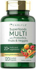 Carlyle Frutos y Verduras Suplemento: cápsula que aporta variedad de frutas para la nutrición diaria.