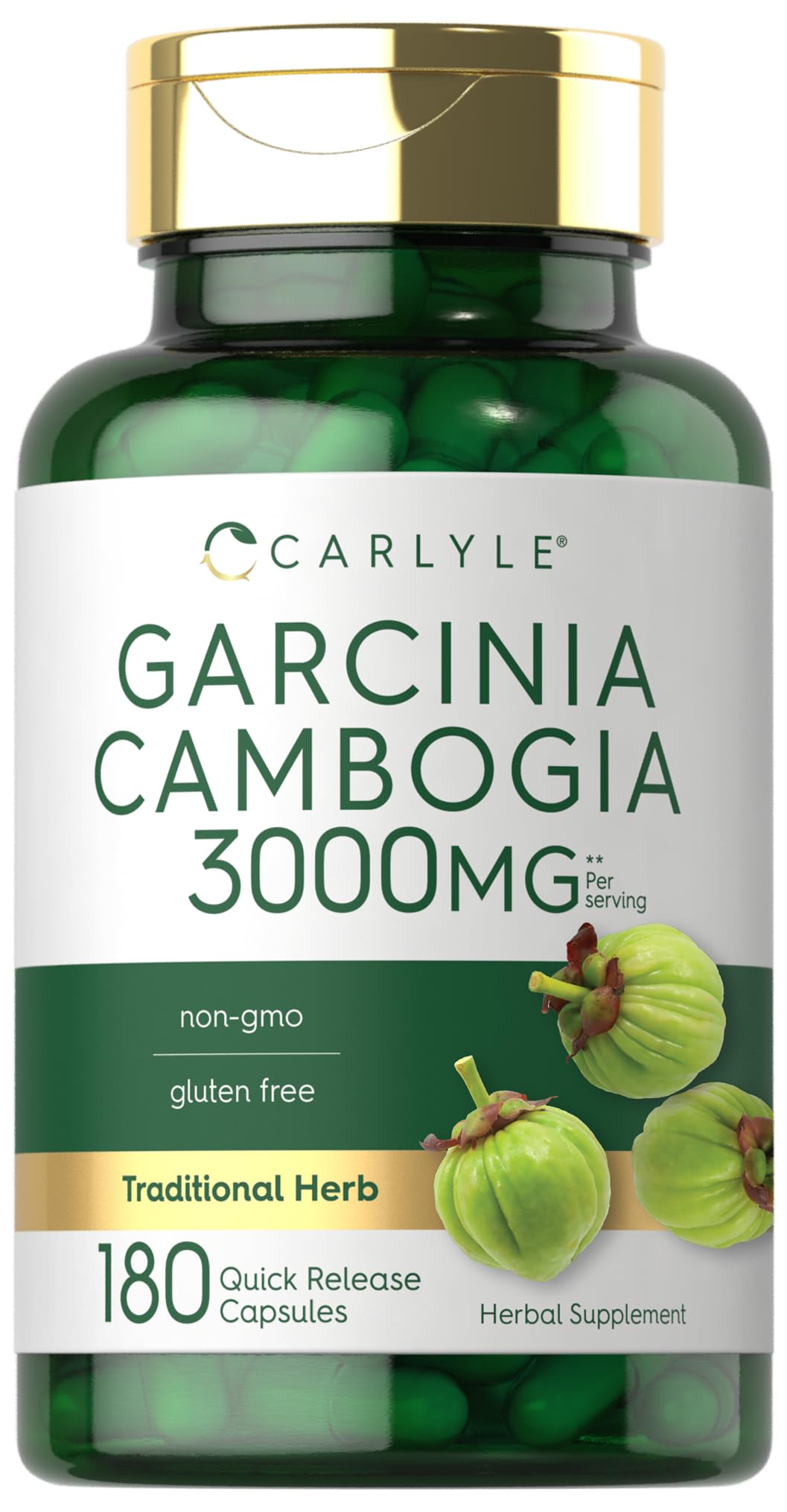 Carlyle Garcinia Cambogia en botella de cápsulas para rutina diaria