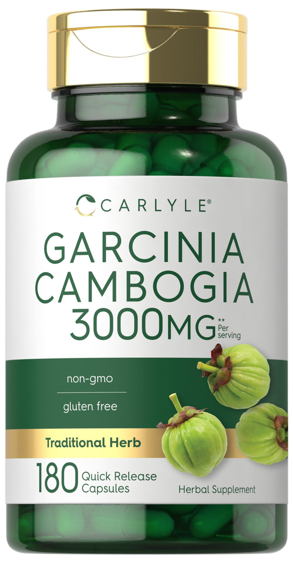 Carlyle Garcinia Cambogia en botella de cápsulas para rutina diaria
