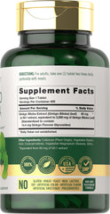 Carlyle Ginkgo Biloba 3000mg bottle label emphasizes potency and quality