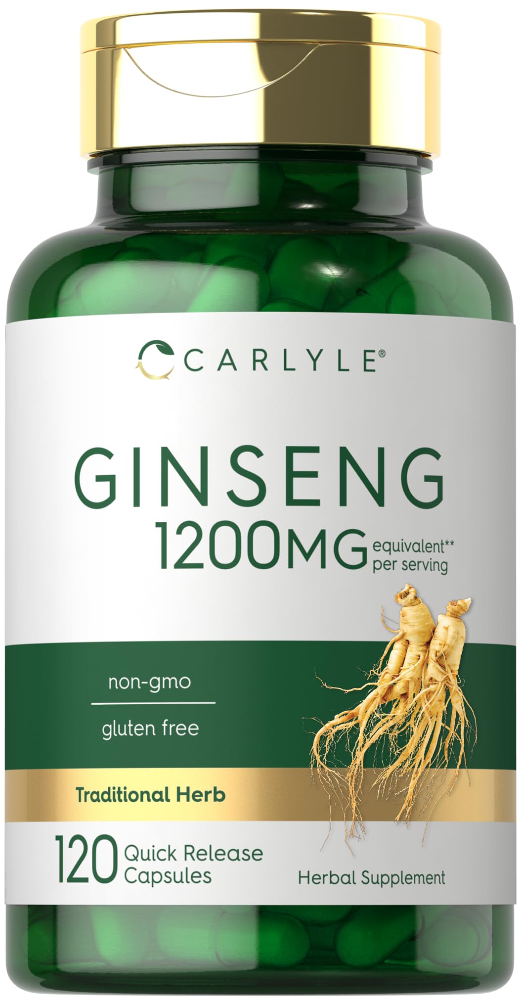Carlyle extracto de ginseng: cápsulas 1200 mg para uso diario