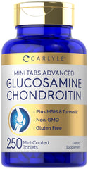 Carlyle glucosamine chondroitin msm turmeric mini tablets for daily joint support
