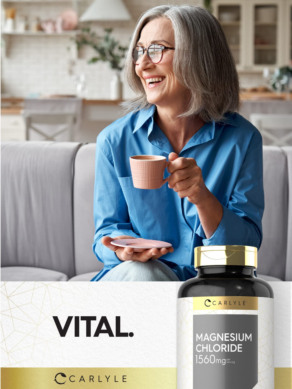 Carlyle label illustration communicates gluten-free, dairy-free attributes for sensitive users.
