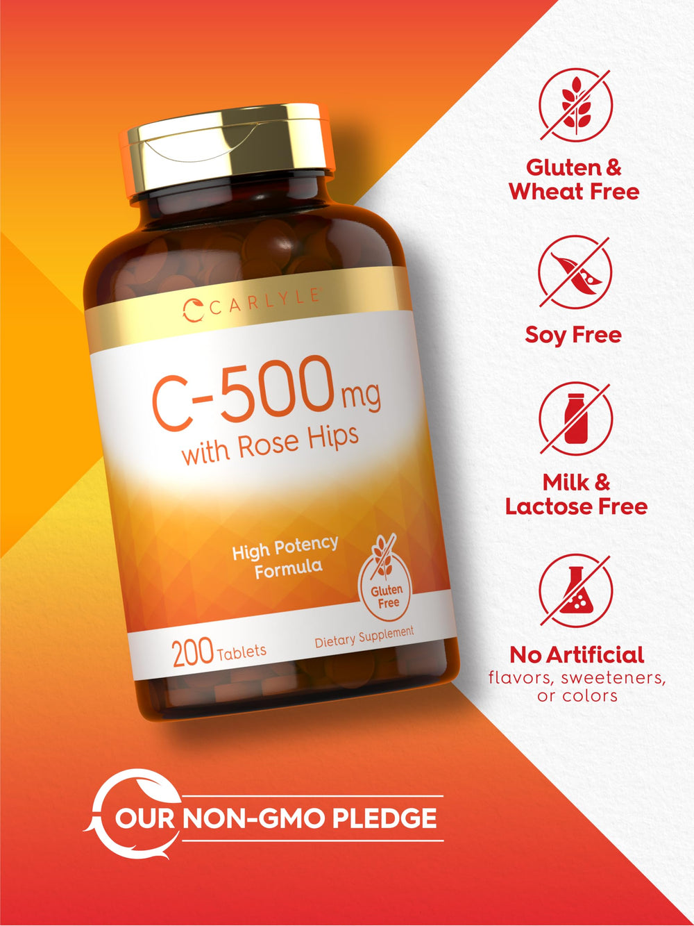 Gluten-free non-GMO Carlyle label emphasizes clean supplement