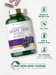 Carlyle Grape Seed Extract packaging shown for convenient storage.