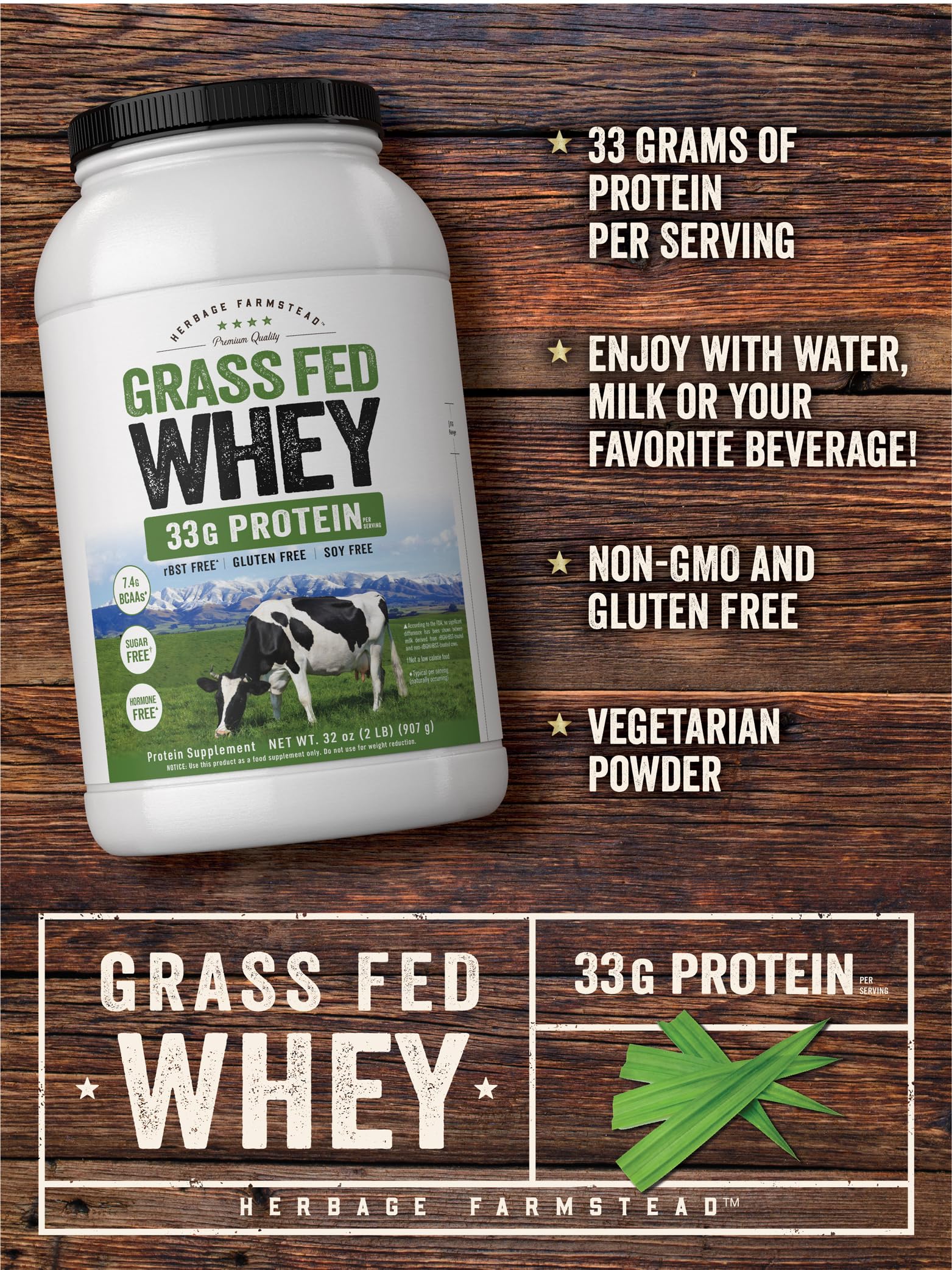 Carlyle Grass Fed Whey Protein on kitchen counter highlighting everyday nutrition.