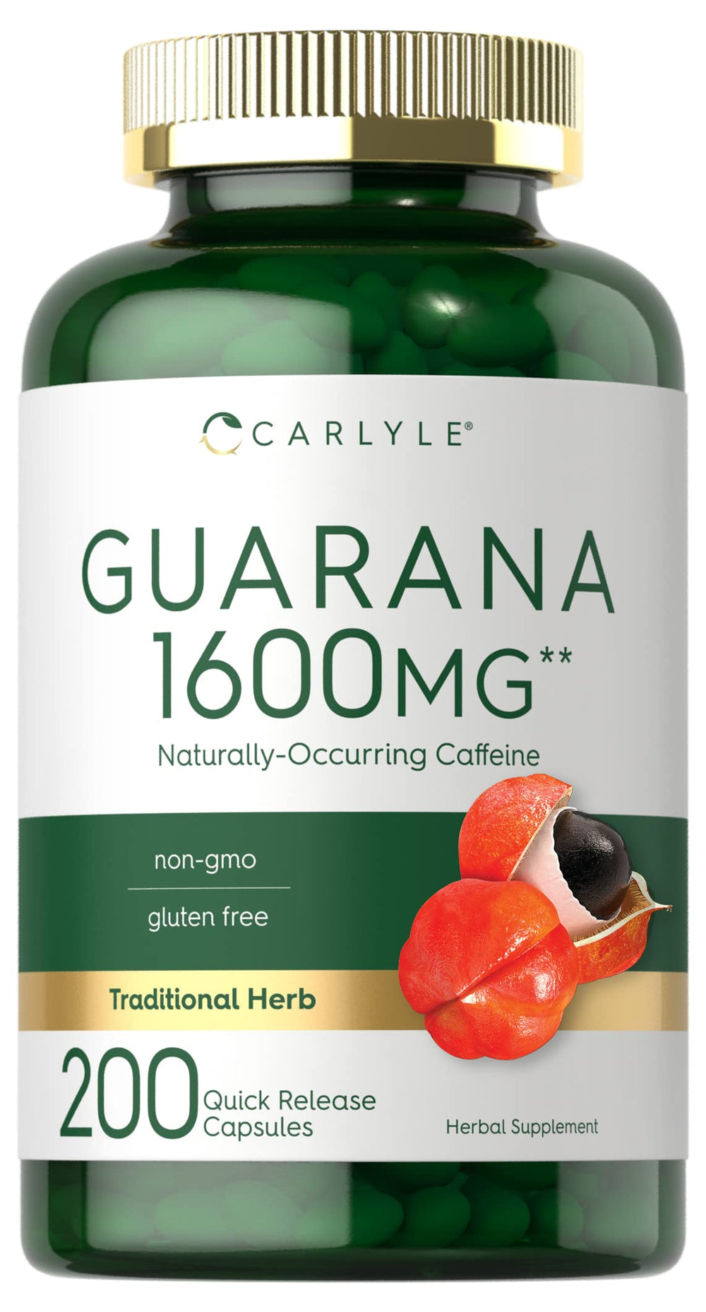 Carlyle Guarana Extract bottle on kitchen counter suggesting energy support