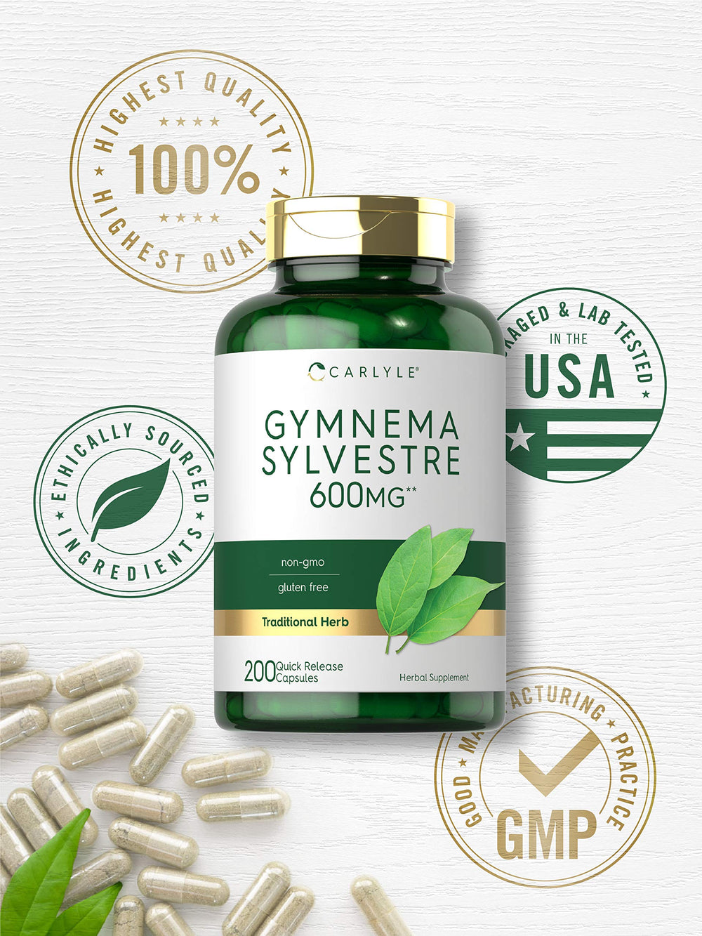 Carlyle Gymnema Sylvestre ingredient illustration, highlights herb heritage