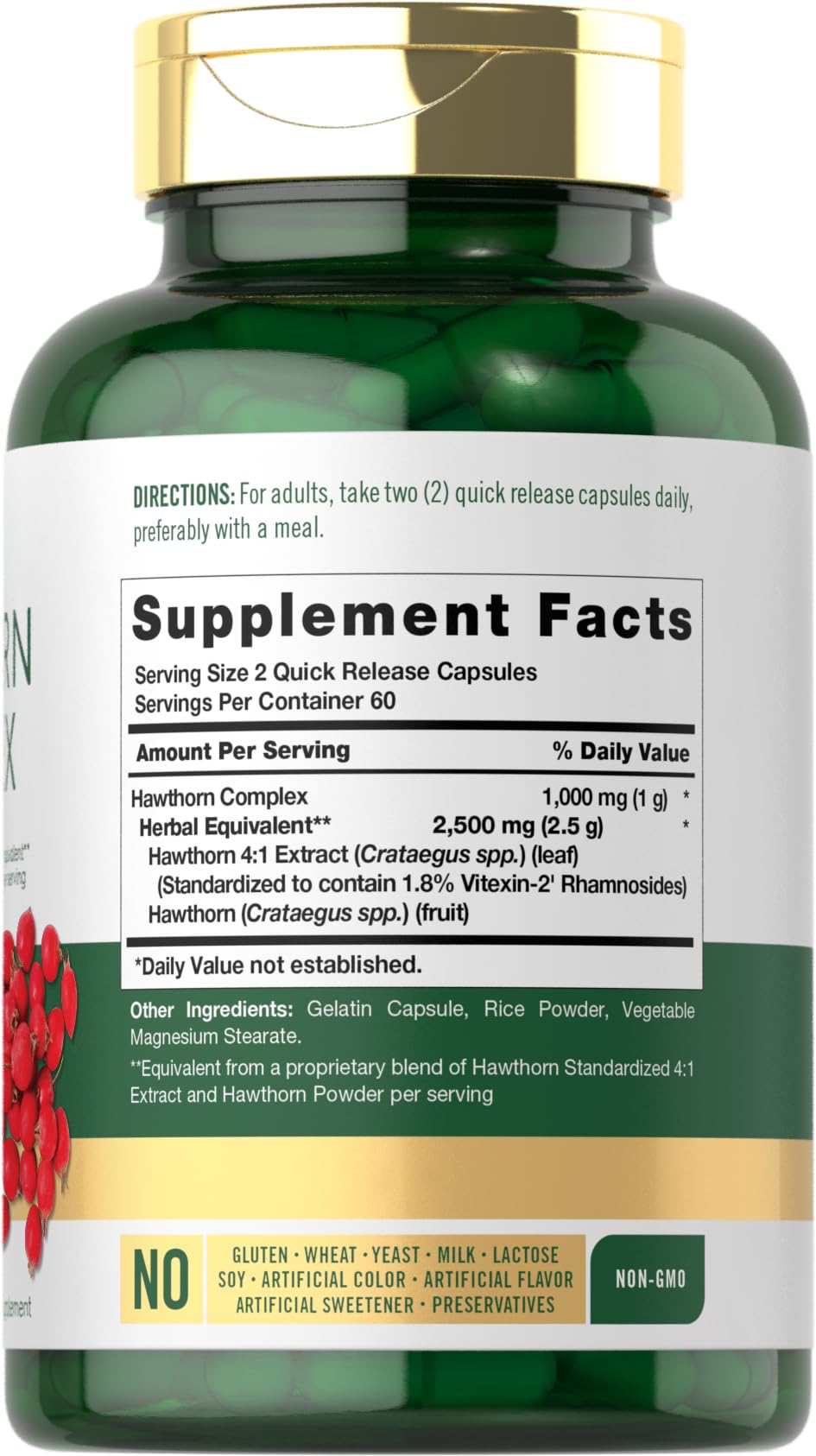 Carlyle Hawthorn Berry Complex: bote con presentación visible para revisión rápida