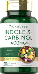 Carlyle I3C 400mg bottle front view highlighting potency for daily antioxidant support