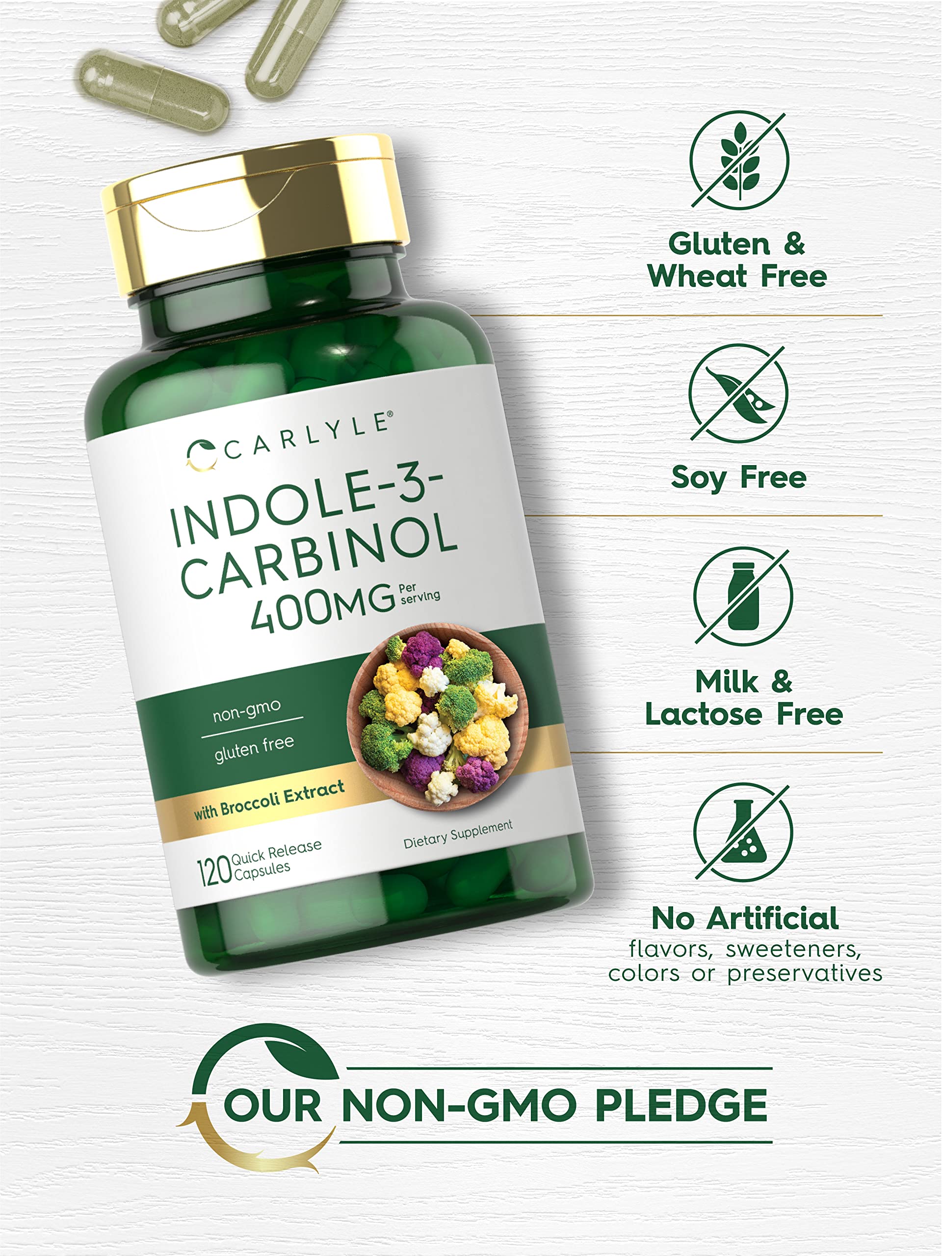 Carlyle I3C broccoli-resveratrol-blend illustration—plant-forward formulation for enhanced nourishment