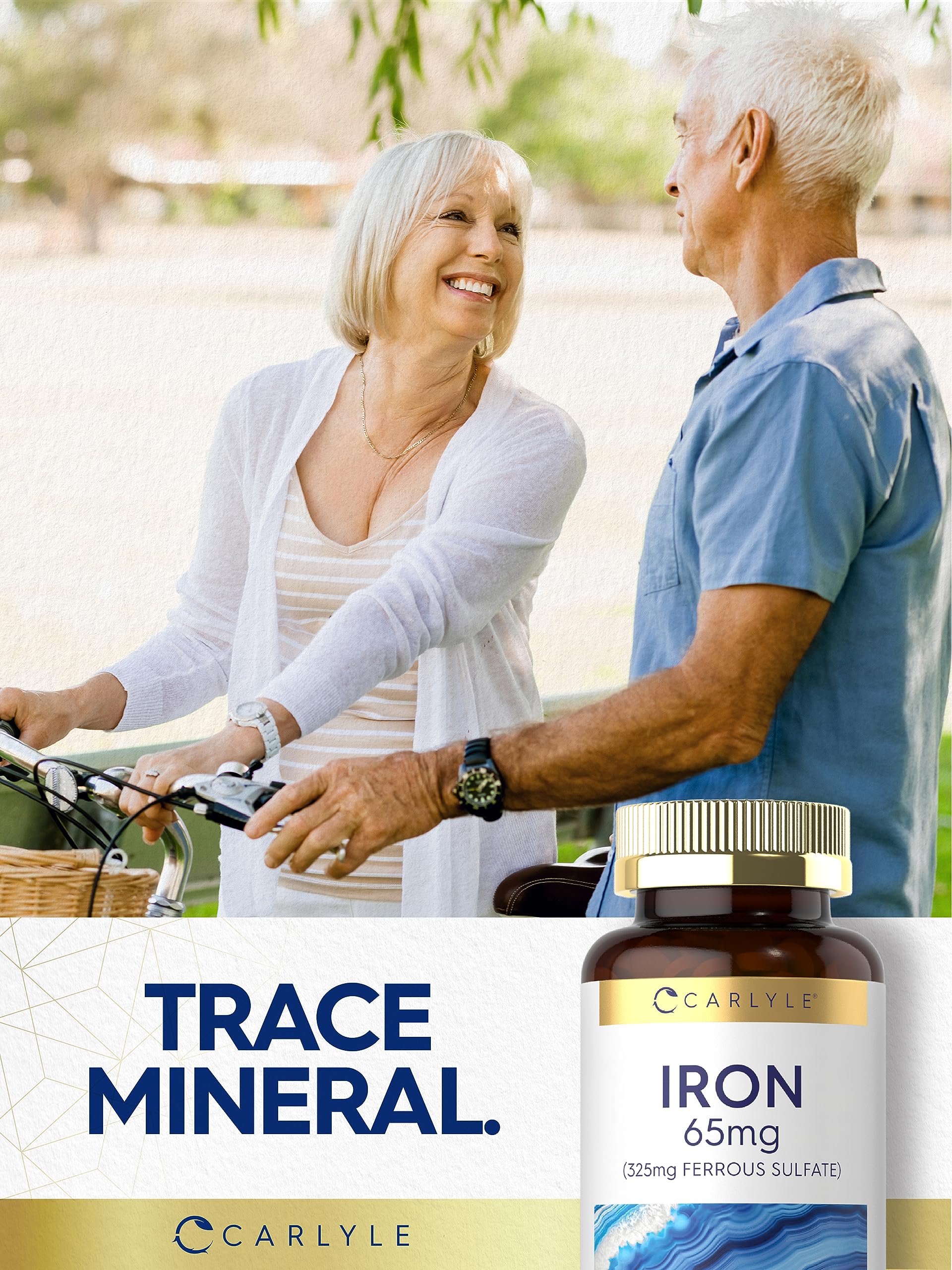 Carlyle Iron non-GMO and gluten-free packaging.