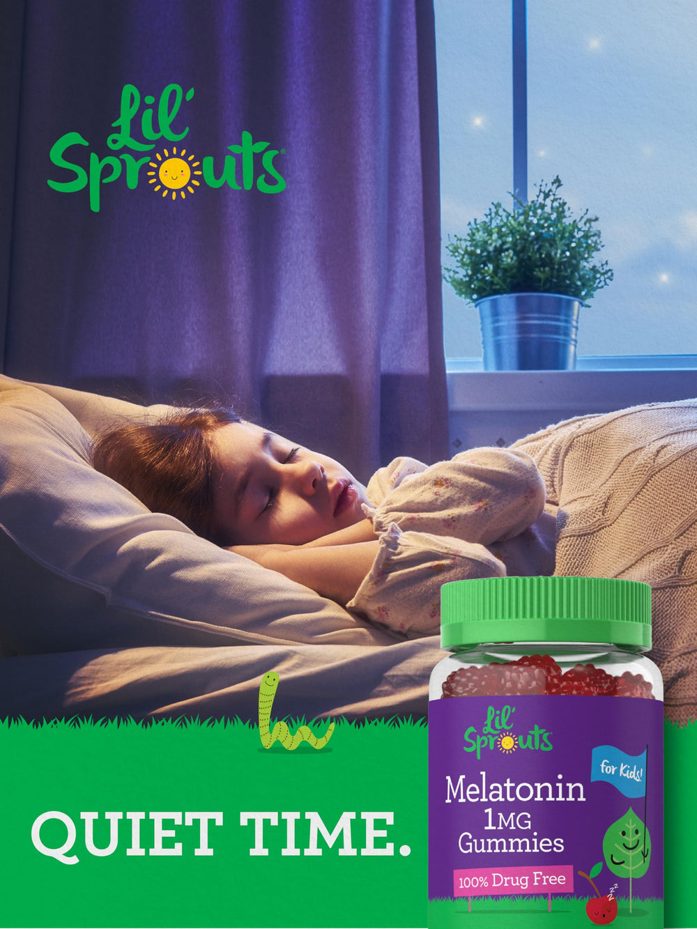 Carlyle Kids Melatonin Gummies ingredient list, gluten-free and dairy-free.