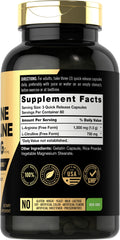 Carlyle L-Arginine L-Citrulline capsules with scoop for pre-workout energy support.